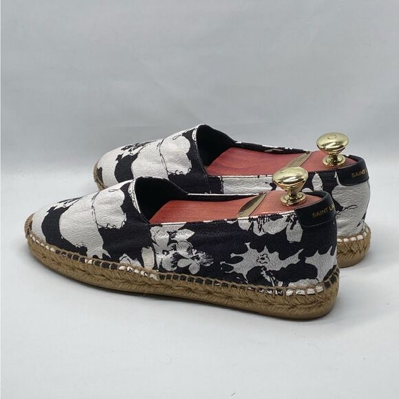 Saint Laurent Espadrille Slip On Signature Flats size 39.5 - Picture 3 of 13